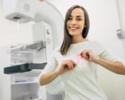 Young woman is having mammography examination at the hospital