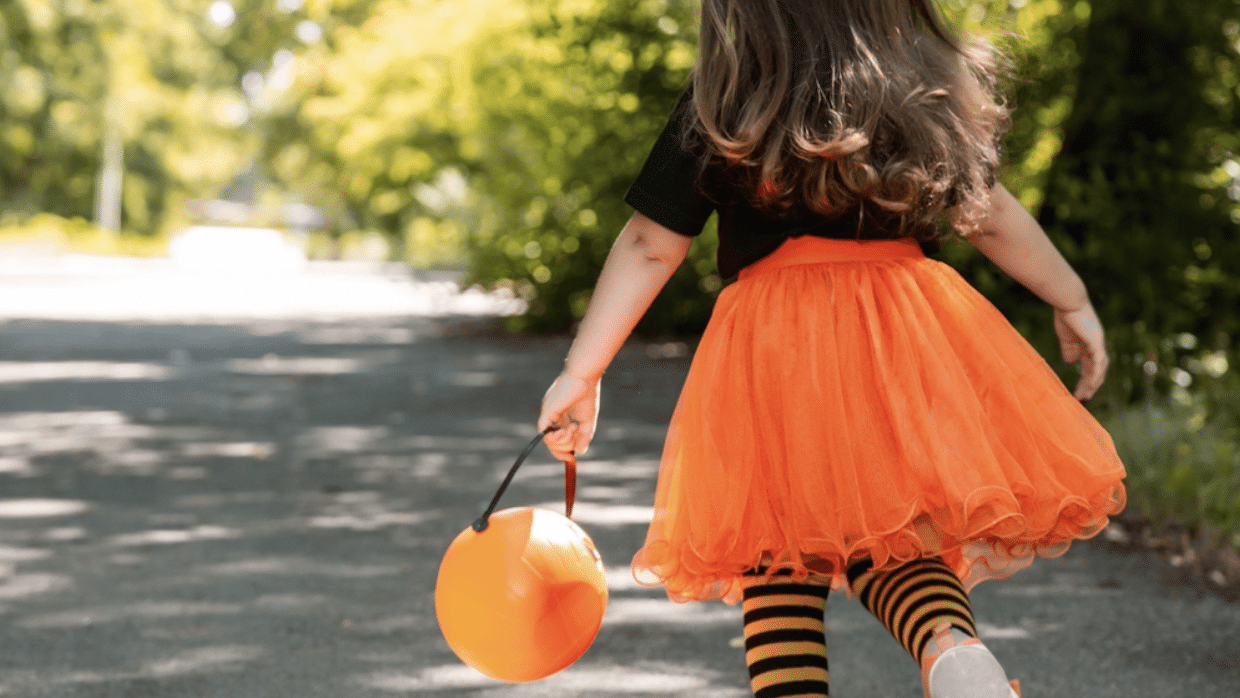 Orange halloween skirt best sale